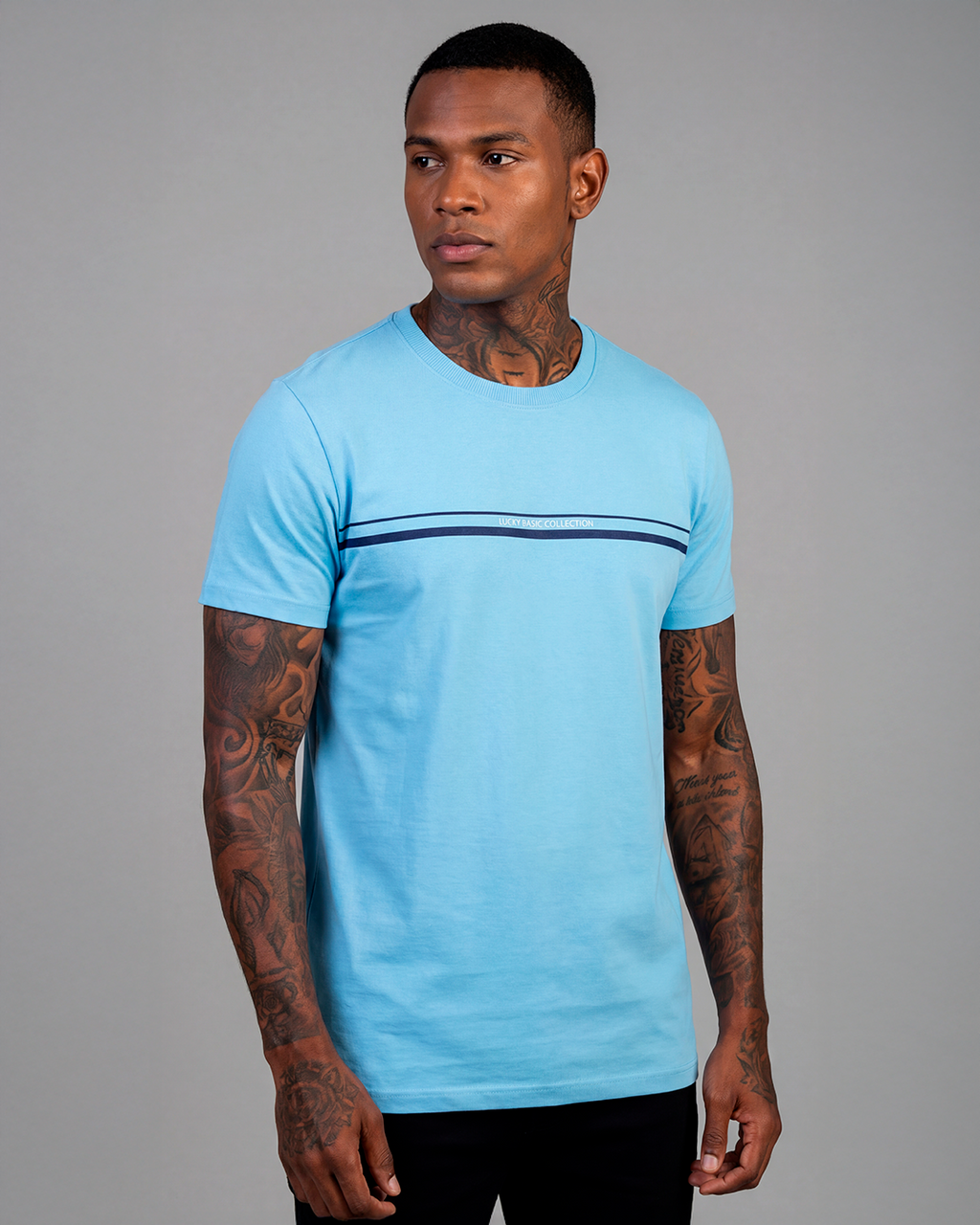 T-SHIRT REGULAR LUCKY BASIC COLLECTION AZUL