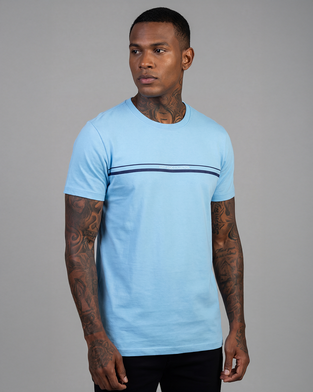 T-SHIRT REGULAR LUCKY BASIC COLLECTION AZUL