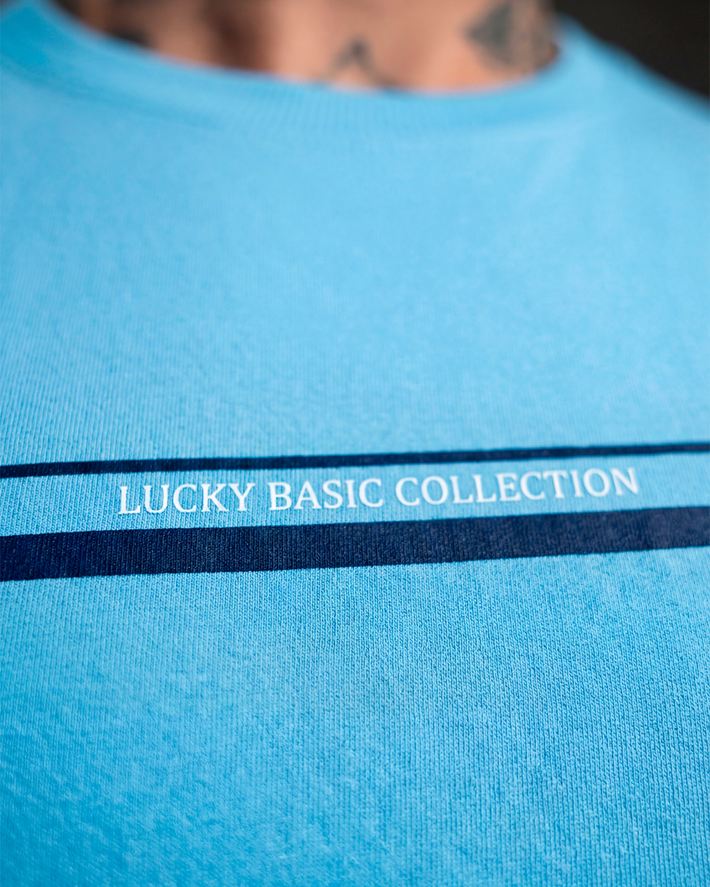 T-SHIRT REGULAR LUCKY BASIC COLLECTION AZUL