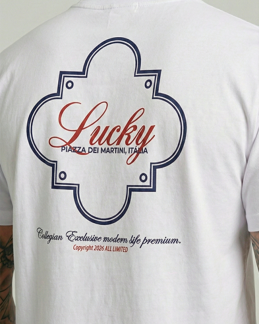 T-SHIRT REGULAR COLLEGIAN 1100221 BRANCO