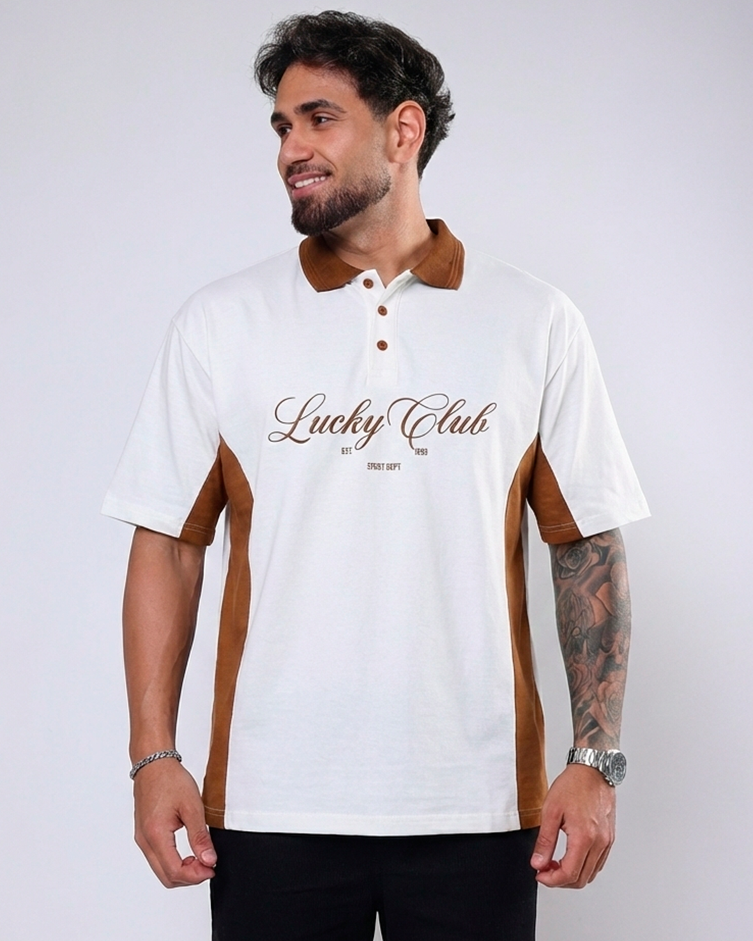 GOLA POLO VINTAGE LATERAL CARAMEL