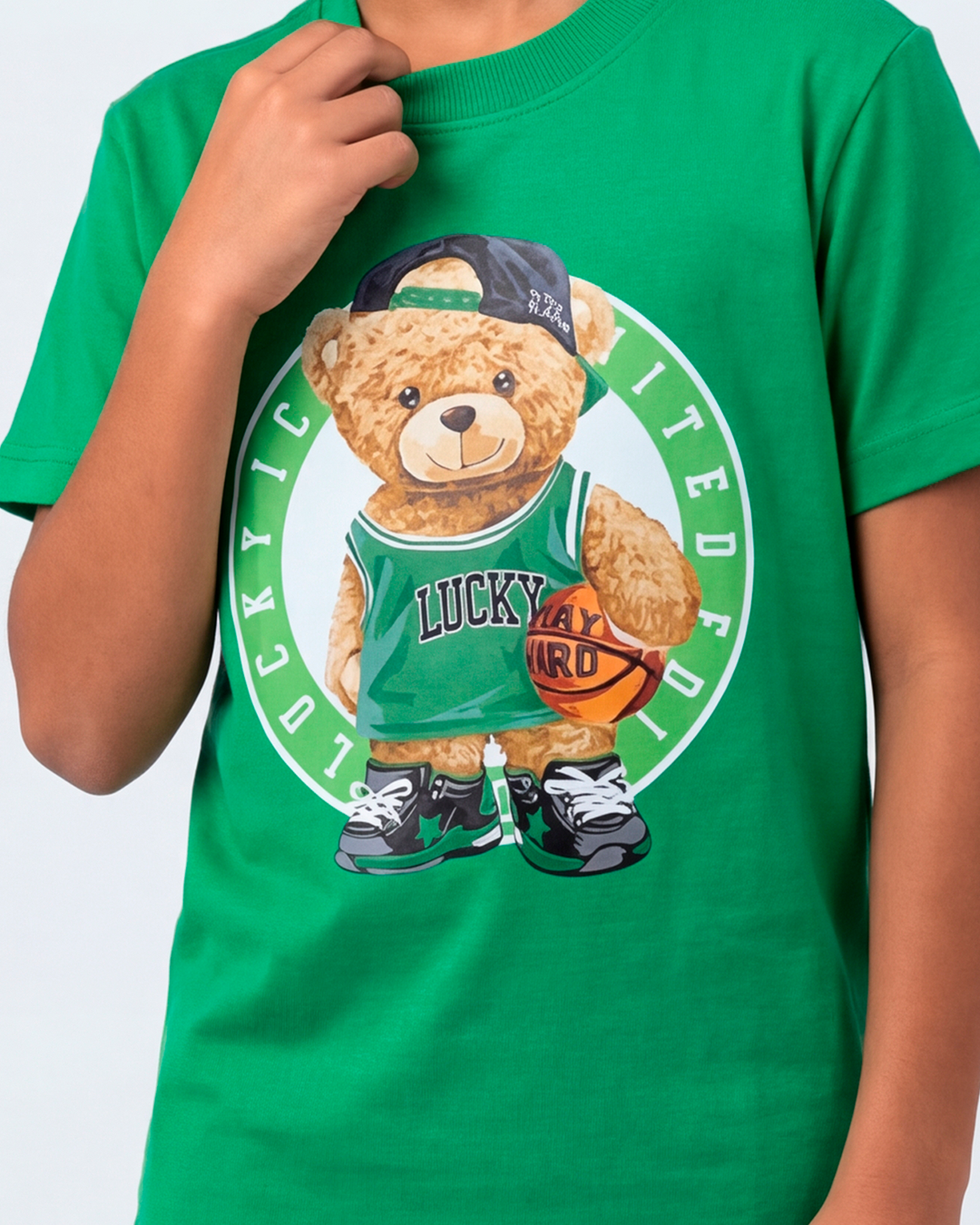 T-SHIRT INF BEAR GREEN