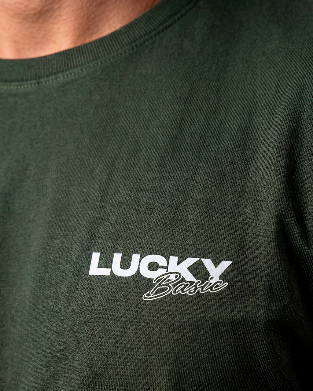 T-SHIRT REGULAR LUCKY NAME BIG BASIC VERDE