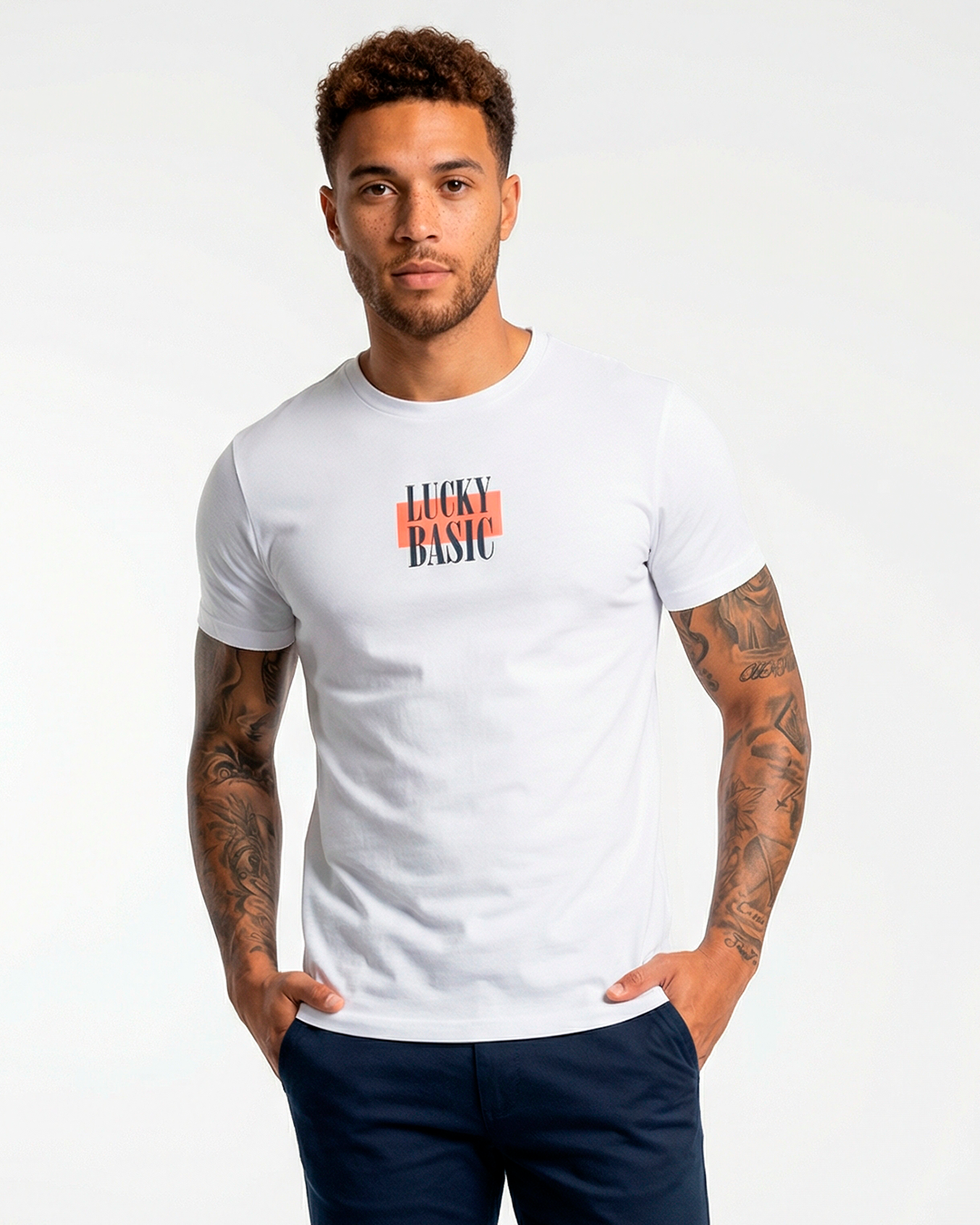 T-SHIRT LUCKY BASIC WHITE