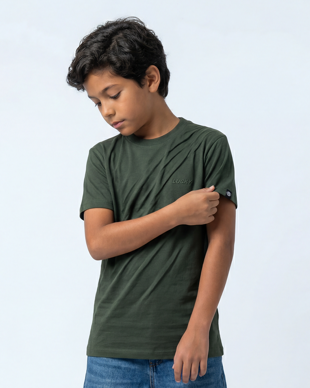 T-SHIRT LUCKY BASIC NAME VERDE