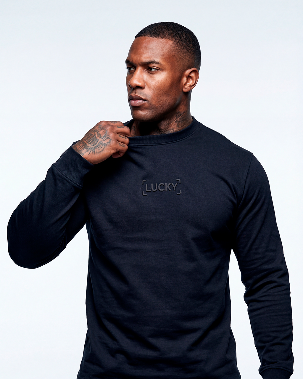MANGA LONGA BASIC LUCKY PRETO