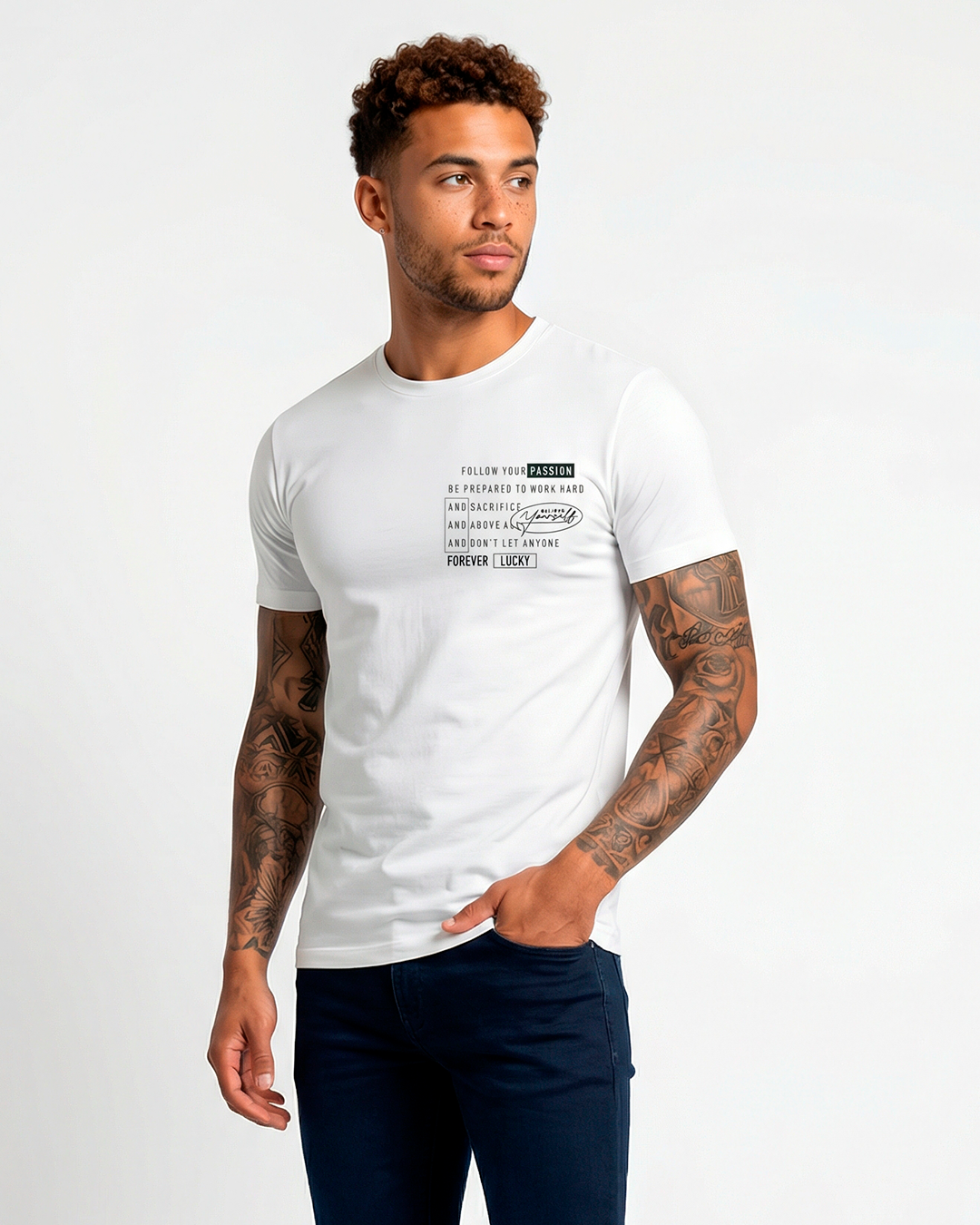 T-SHIRT LUCKY BASIC PHRASE