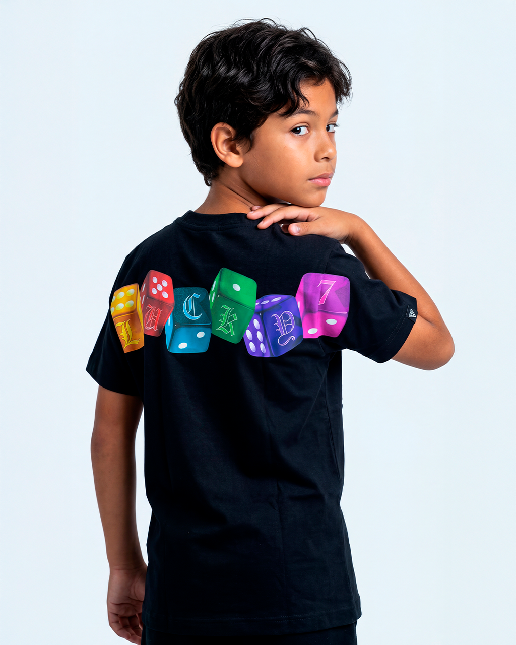 T-SHIRT LUCKY COLORFUL DICE