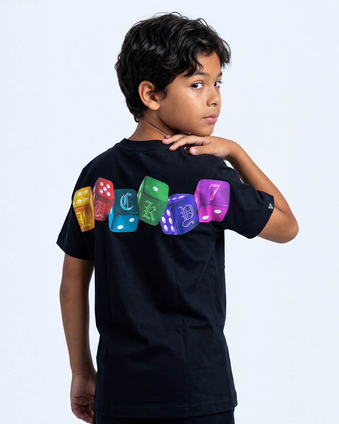 T-SHIRT LUCKY COLORFUL DICE