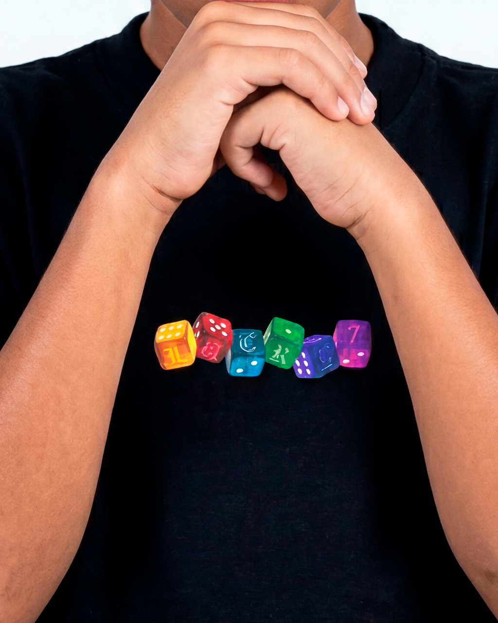 T-SHIRT LUCKY COLORFUL DICE