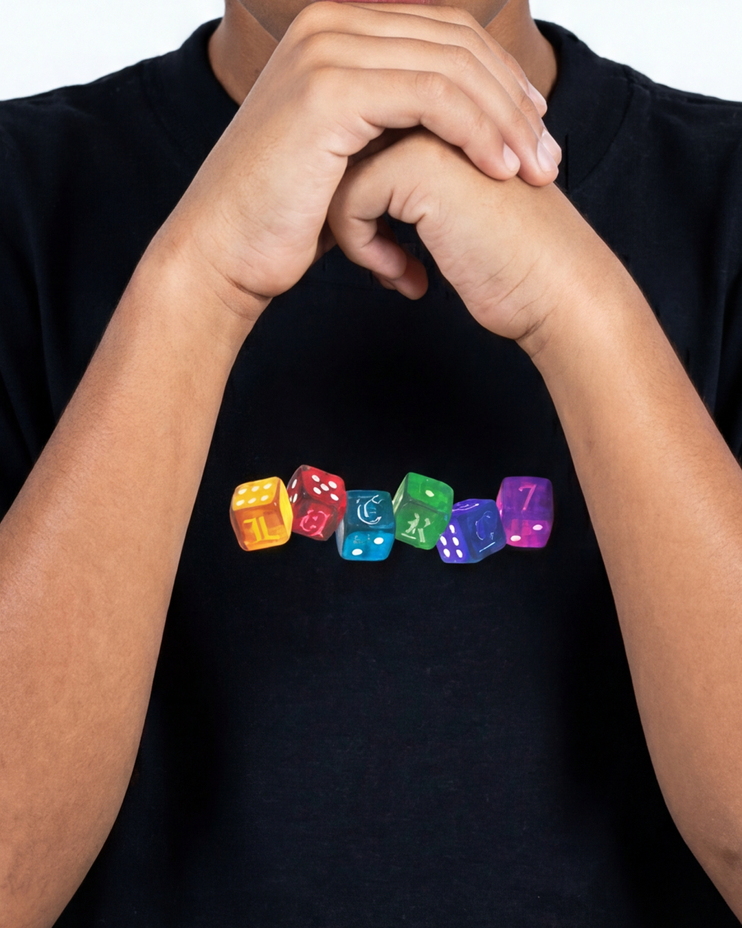 T-SHIRT LUCKY COLORFUL DICE