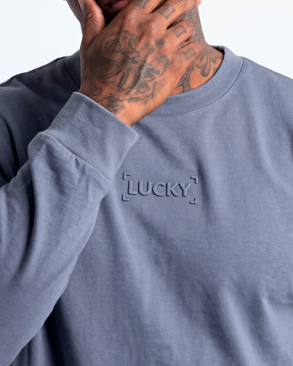 MANGA LONGA BASIC LUCKY CINZA ESCURO