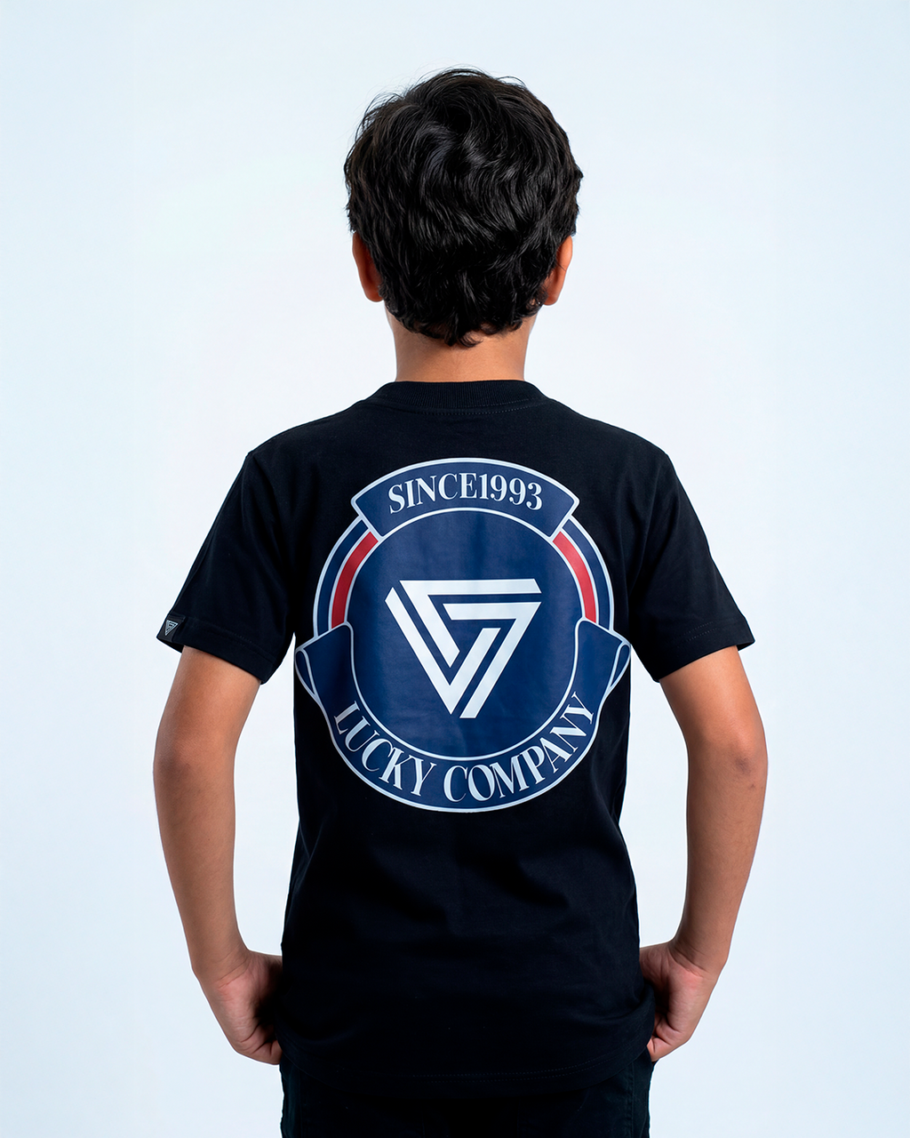 T-SHIRT LUCKY SINCE1993 COMPANY PRETA