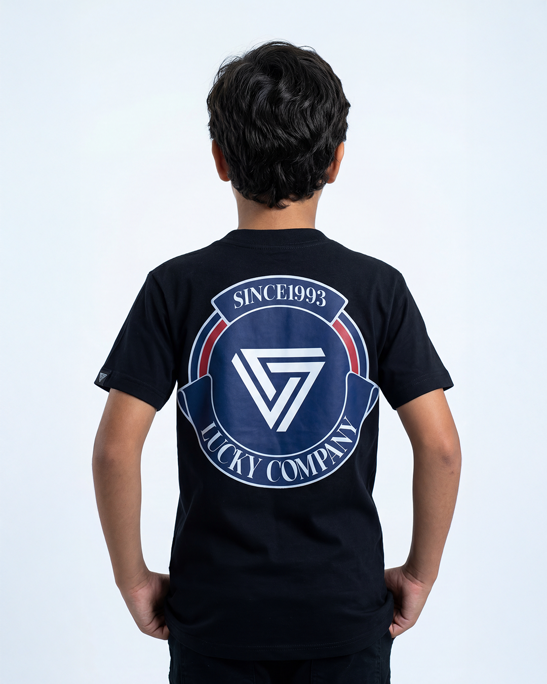 T-SHIRT LUCKY SINCE1993 COMPANY PRETA