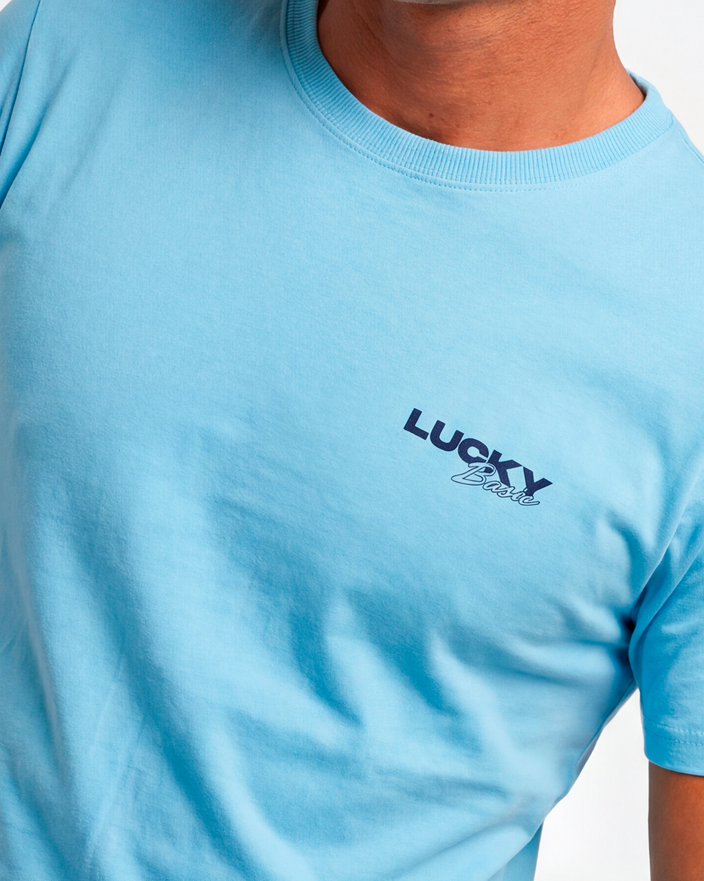 T-SHIRT REGULAR LUCKY NAME BIG BASIC AZUL