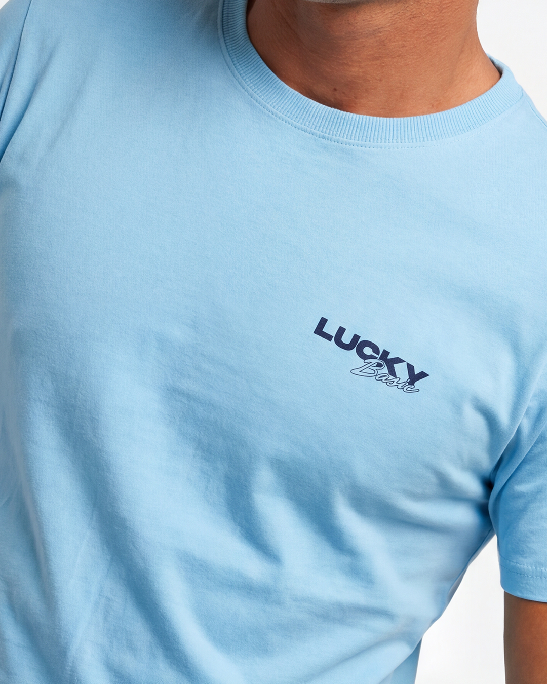 T-SHIRT REGULAR LUCKY NAME BIG BASIC AZUL