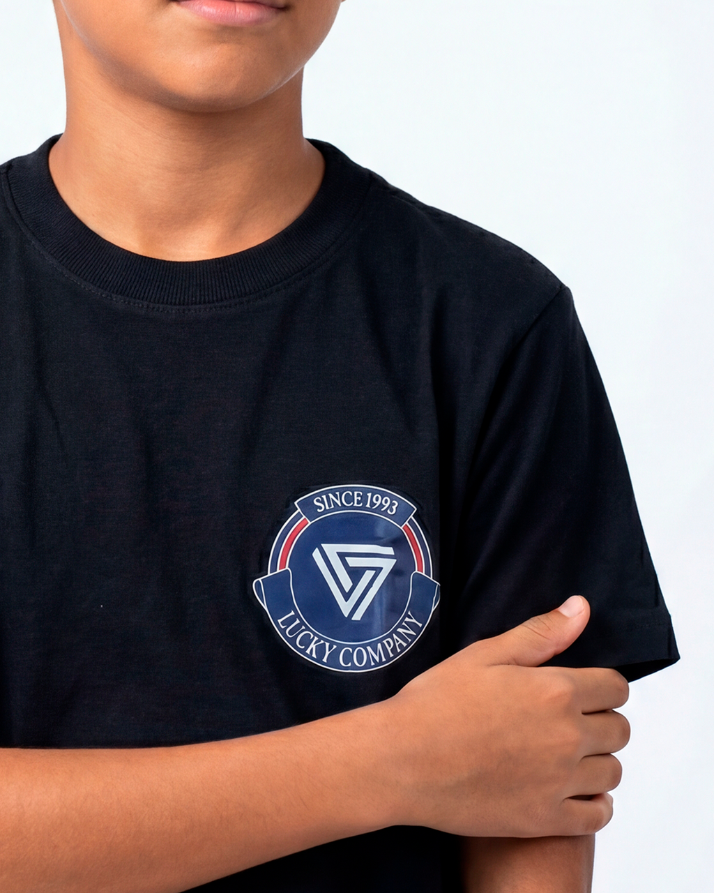 T-SHIRT LUCKY SINCE1993 COMPANY PRETA