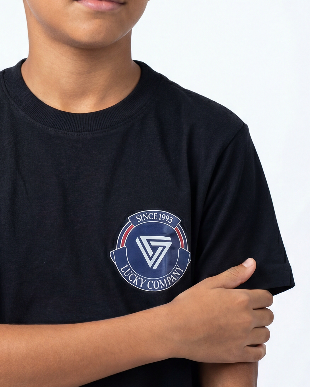 T-SHIRT LUCKY SINCE1993 COMPANY PRETA