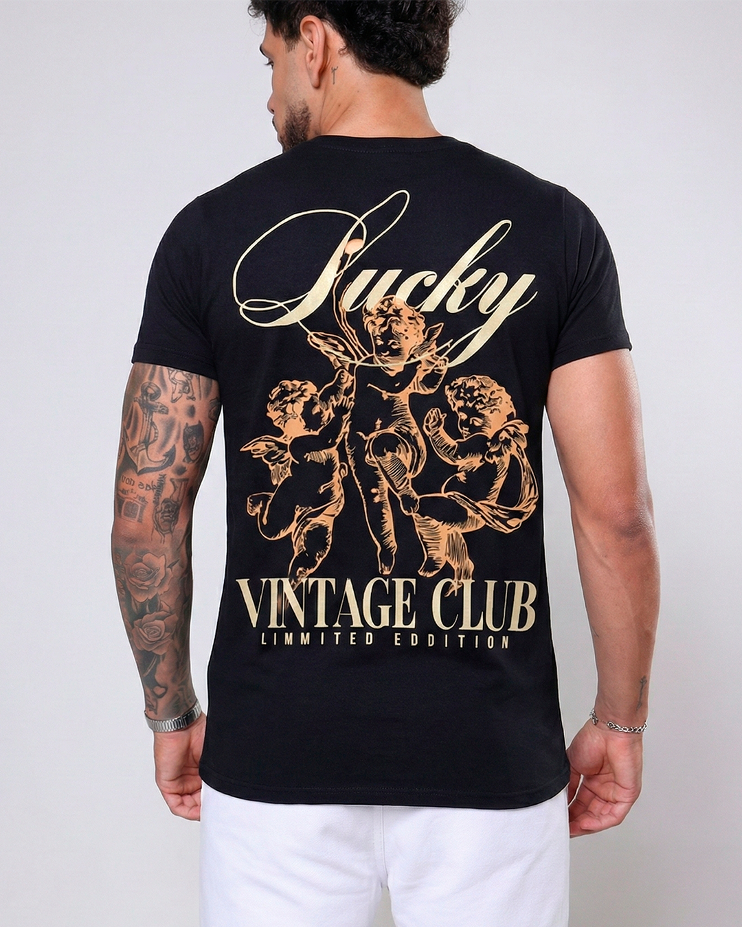 T-SHIRT REGULAR VINTAGE CLUB 1993 PRETO