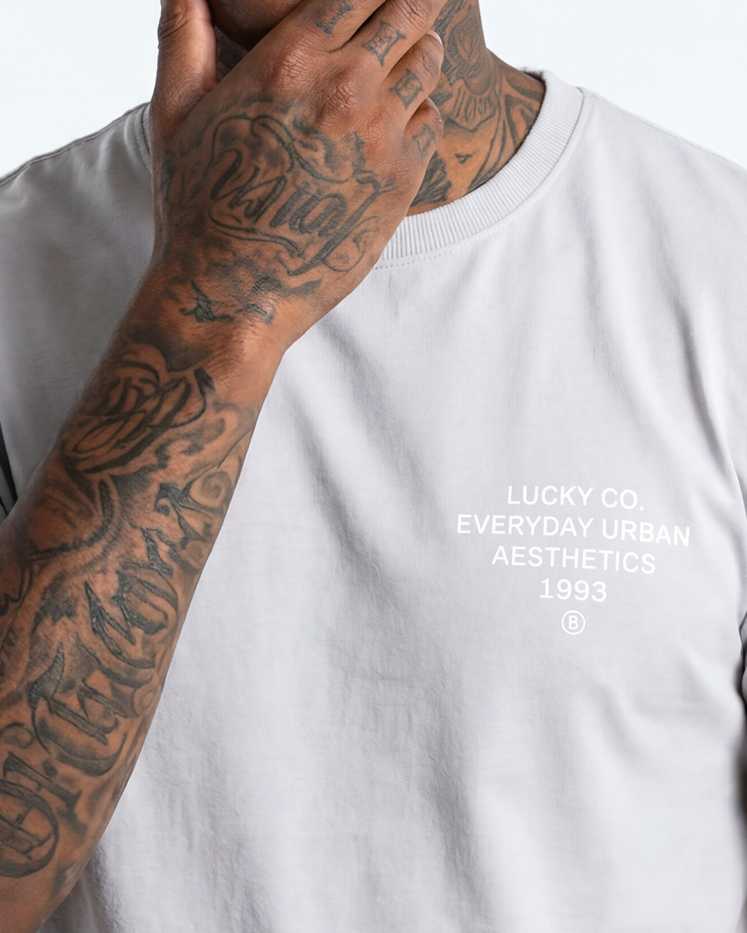 T-SHIRT REGULAR LUCKY EVERYDAY URBAN CINZA