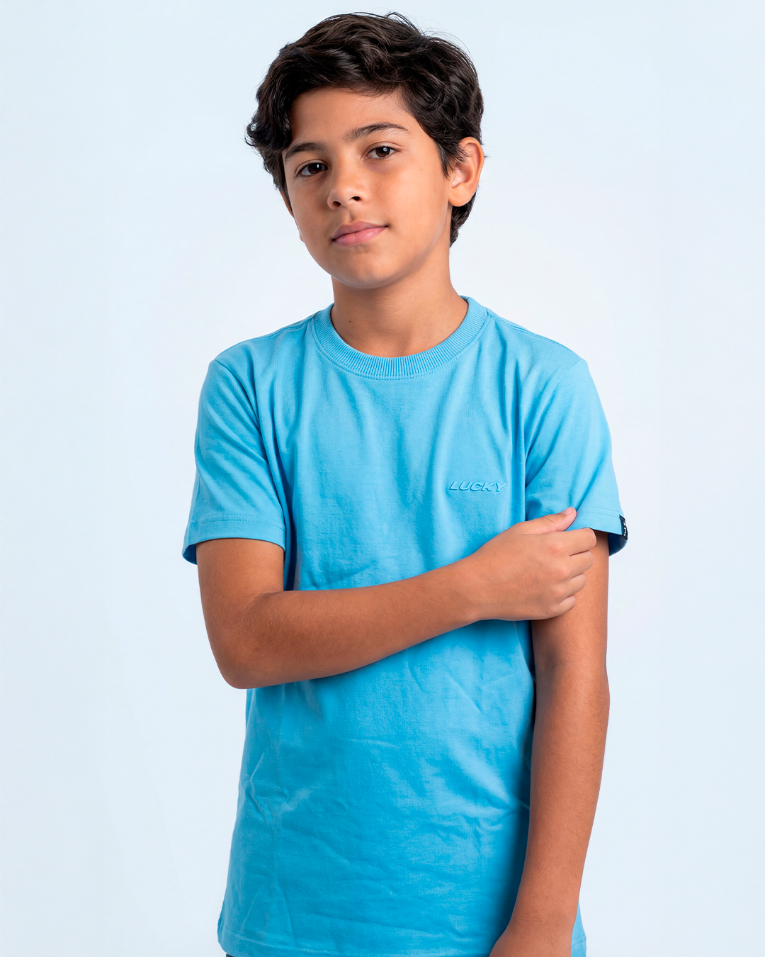 T-SHIRT LUCKY BASIC NAME AZUL