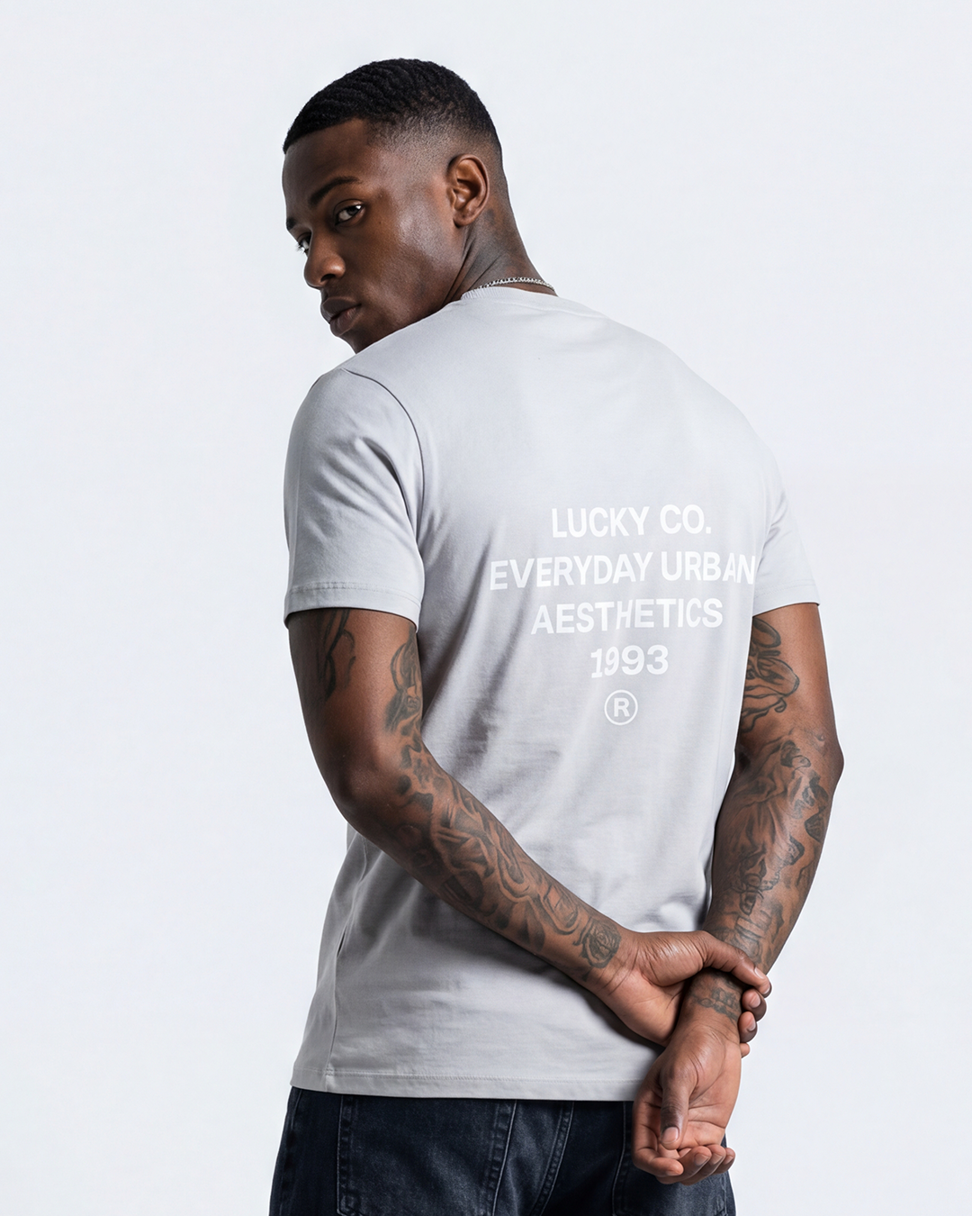 T-SHIRT REGULAR LUCKY EVERYDAY URBAN CINZA