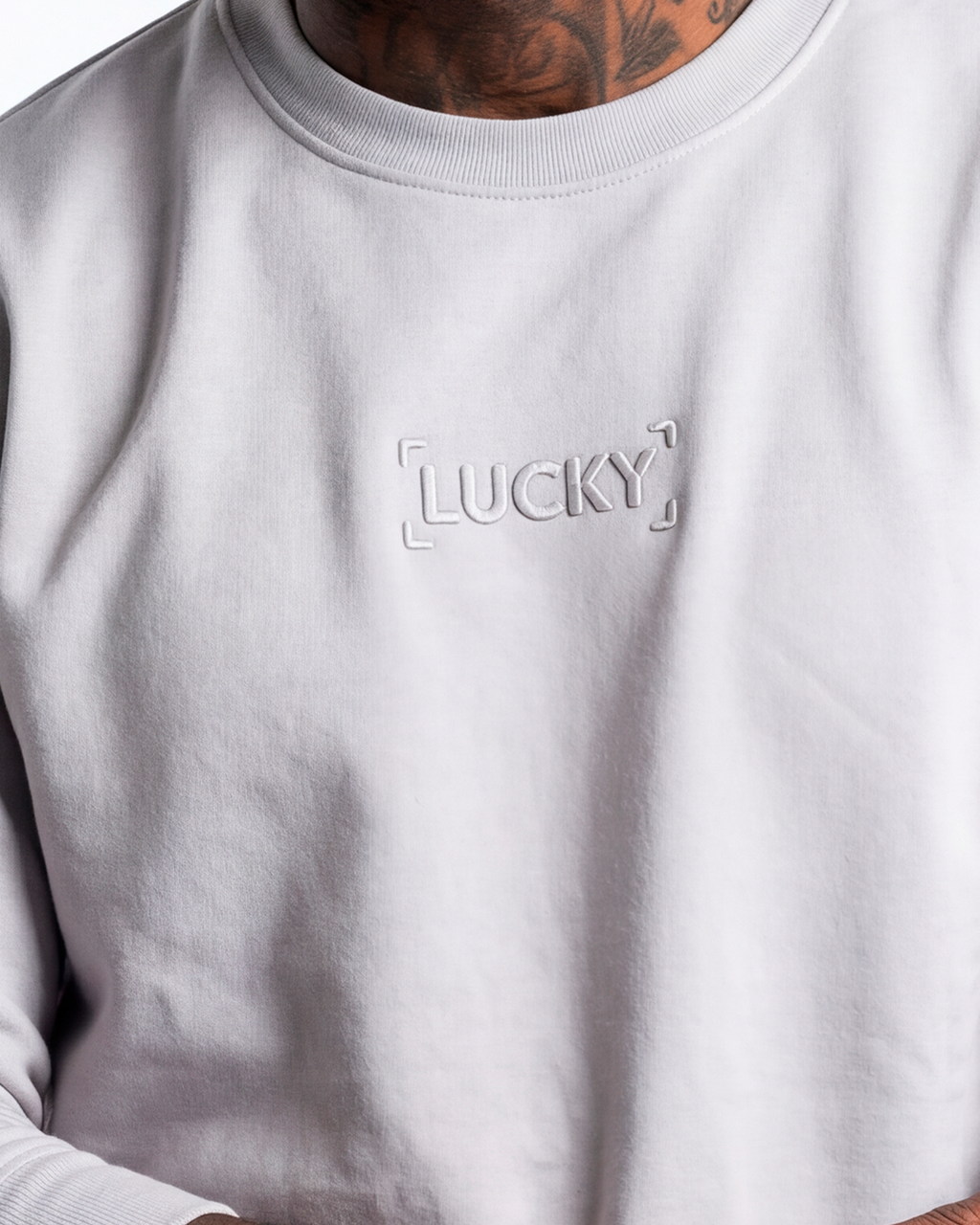 MANGA LONGA BASIC LUCKY CINZA