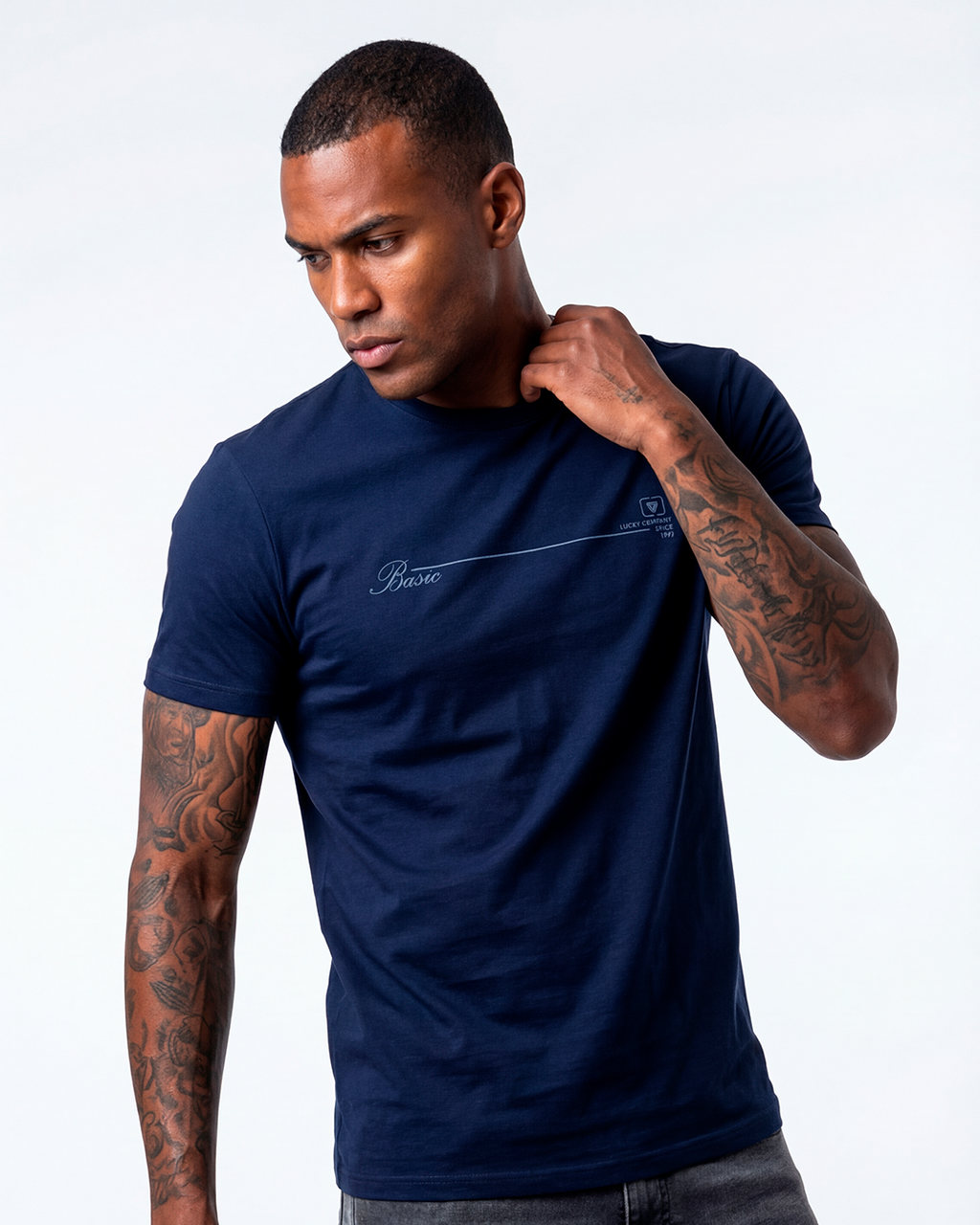T-SHIRT REGULAR LUCKY CO. BASIC MARINHO