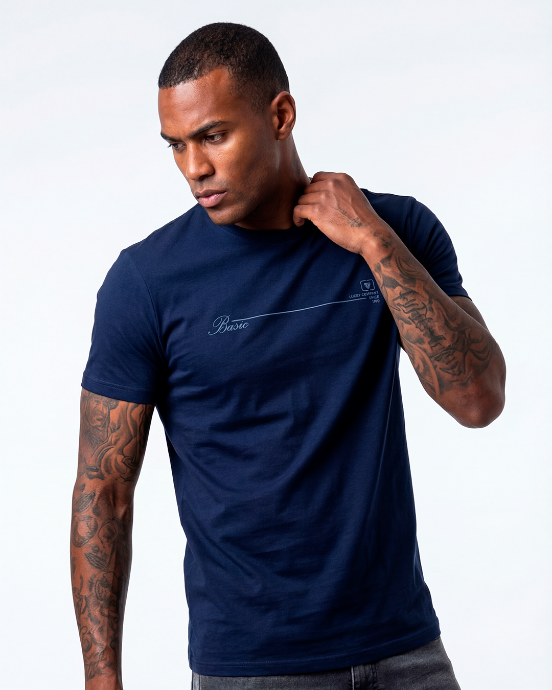 T-SHIRT REGULAR LUCKY CO. BASIC MARINHO