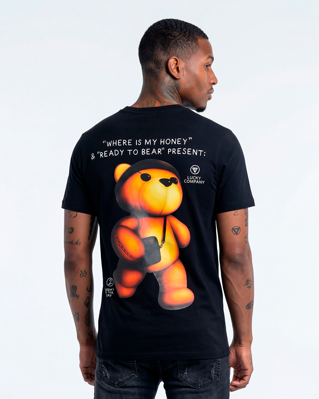 T-SHIRT REGULAR BEAR MY HONEY PRETO