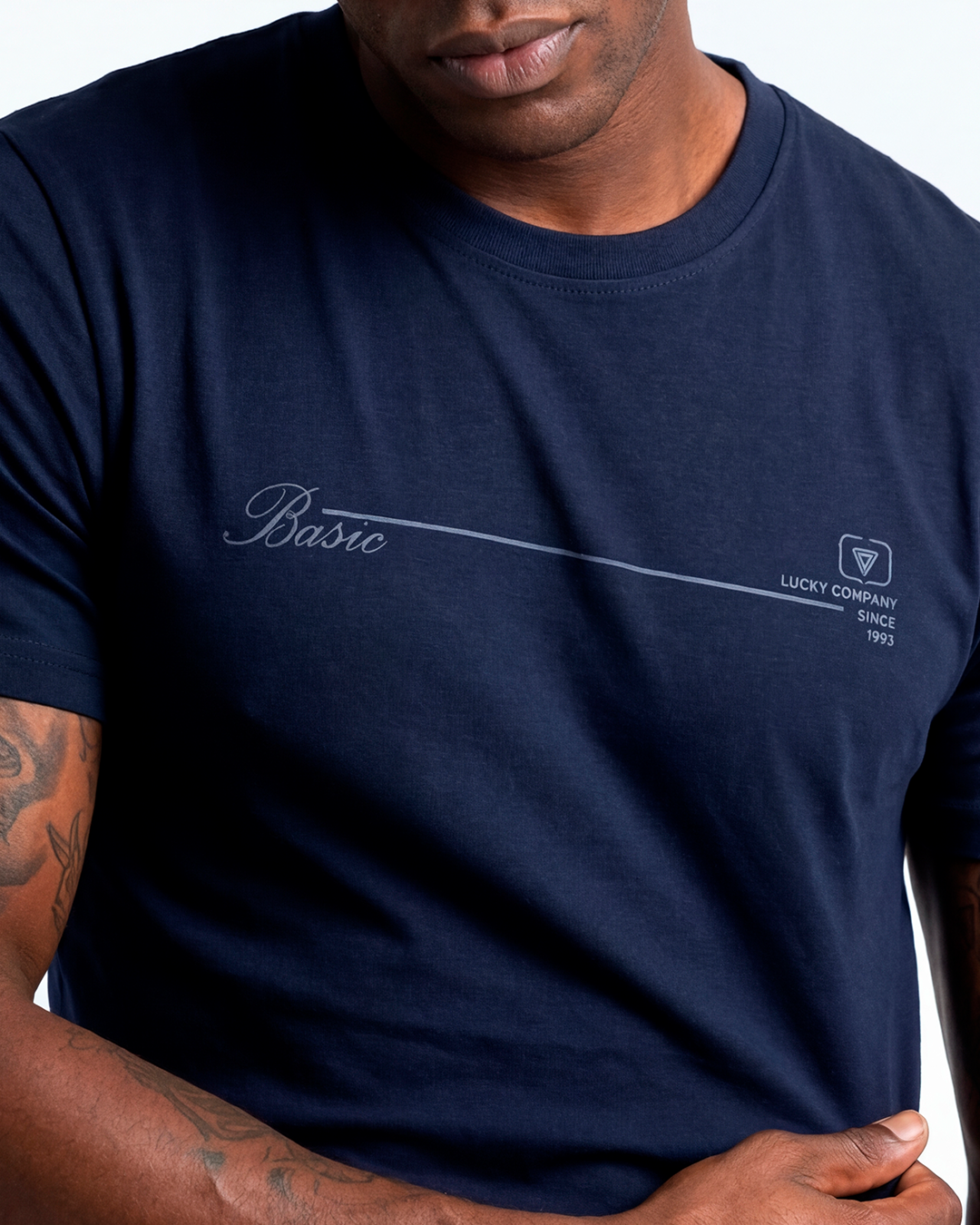 T-SHIRT REGULAR LUCKY CO. BASIC MARINHO