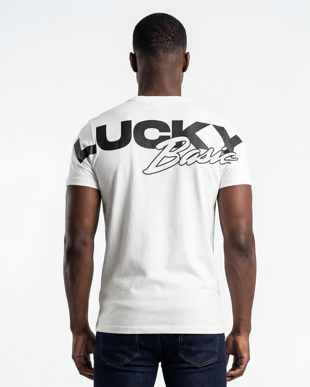 T-SHIRT REGULAR LUCKY NAME BIG BASIC BRANCO