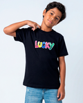 T-SHIRT INFANTIL LUCKY CHALK PRETO