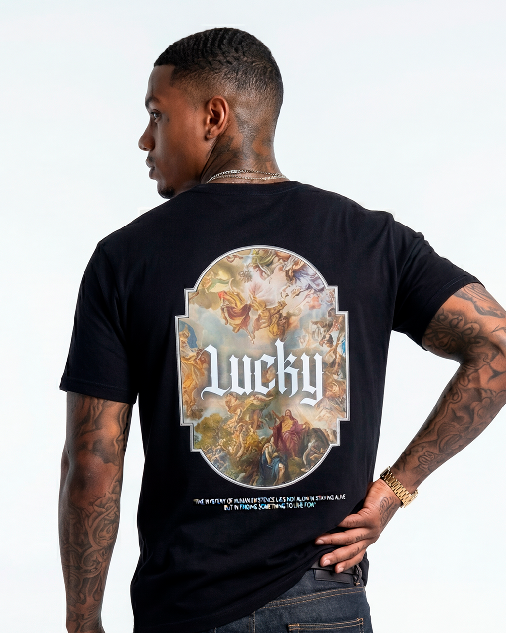 T-SHIRT REGULAR LUCKY ANGEL PRETO