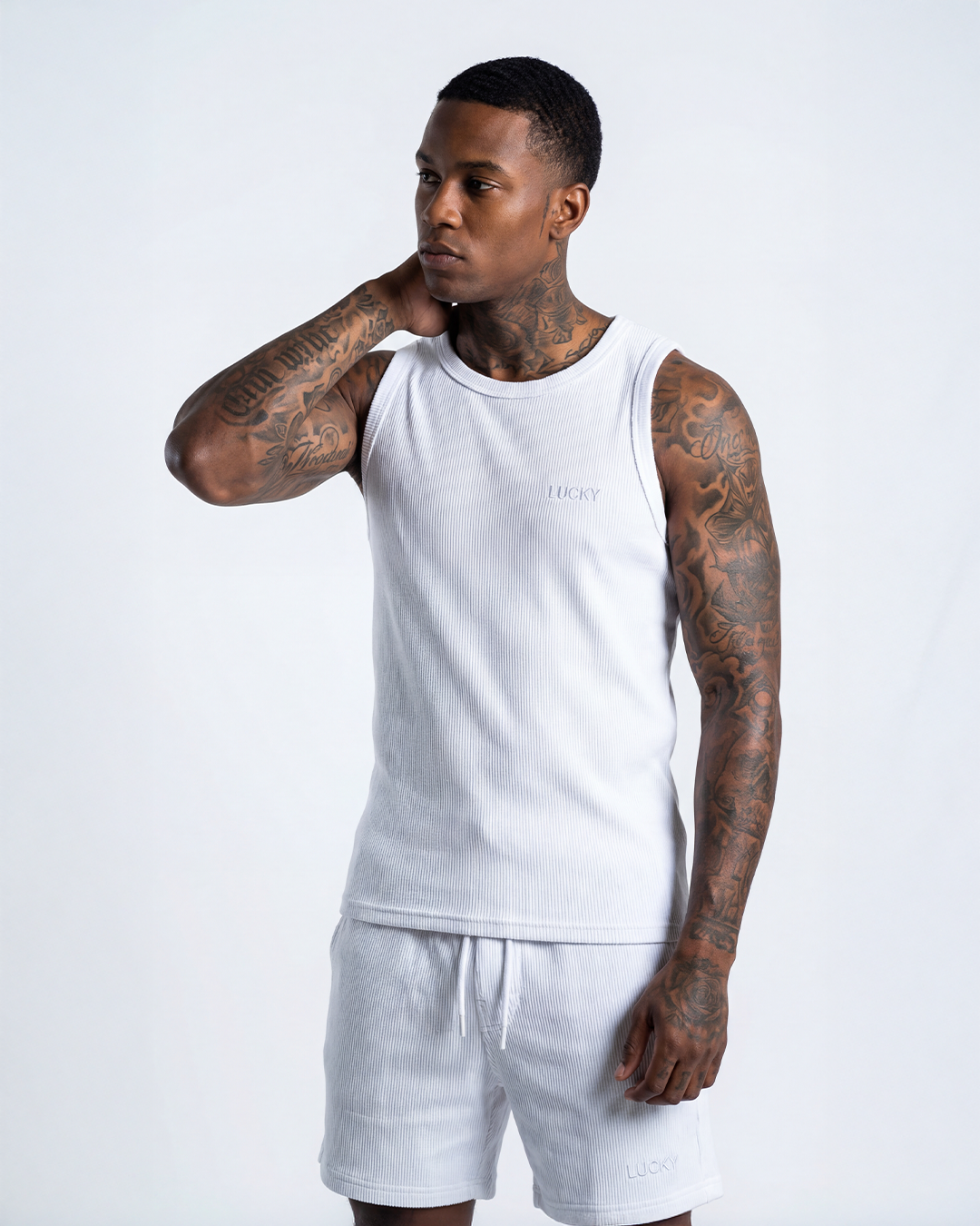 CONJUNTO REGATA E BERMUDA TEXTURIZADA BRANCO