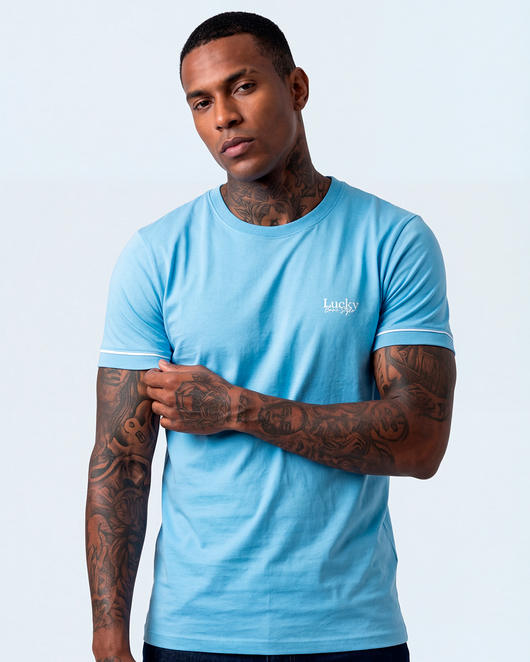 T-SHIRT REGULAR LUCKY BASIC STYLE AZUL