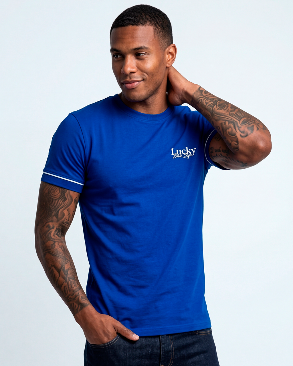 T-SHIRT REGULAR LUCKY BASIC STYLE ROYAL
