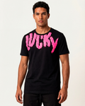 T-SHIRT LUCKY BLACKWHITEPINK (G)