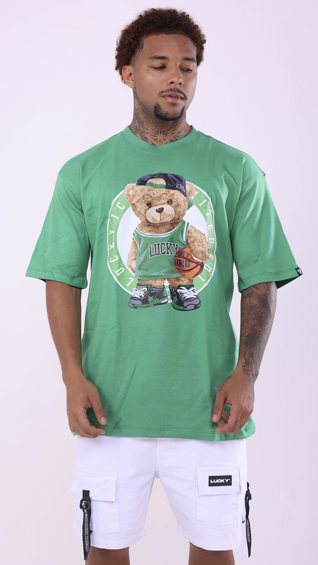 OVERSIZED LUCKY BEAR GREEN - GDC