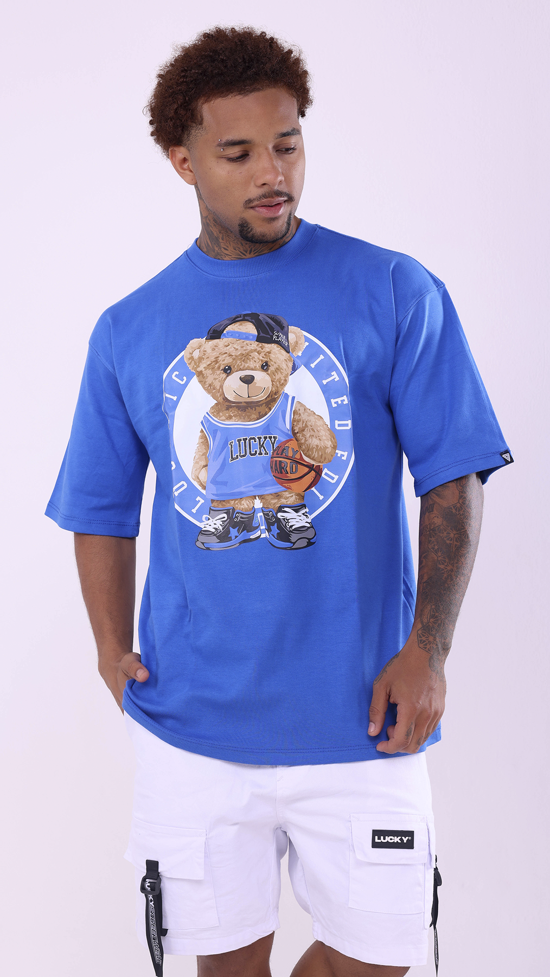 OVERSIZED LUCKYCO. BEAR BLUE