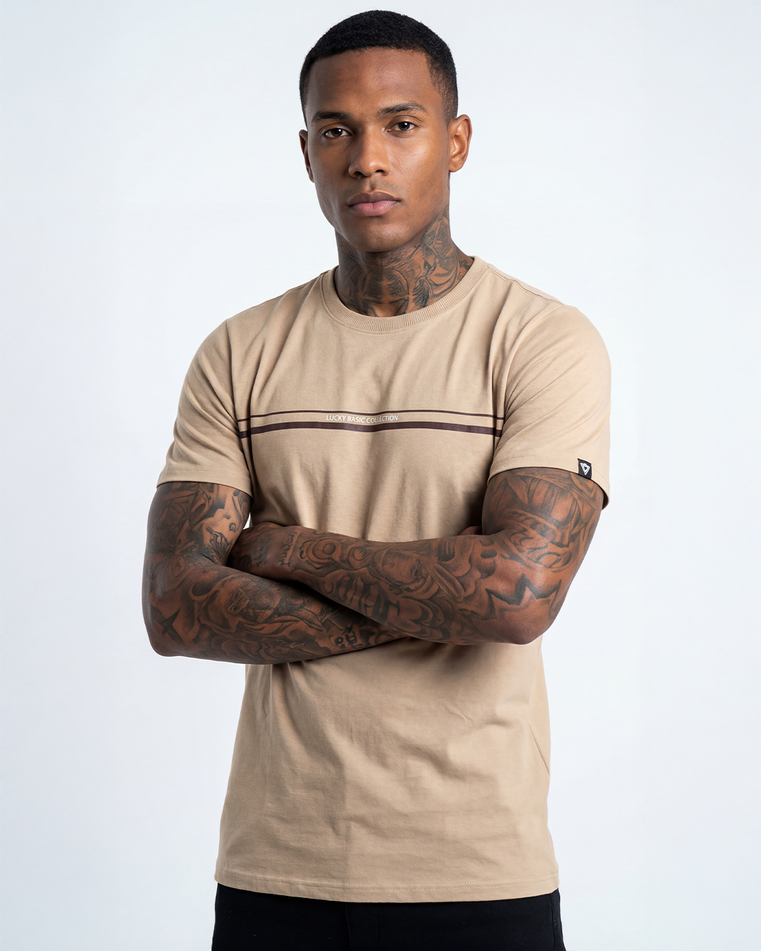 T-SHIRT REGULAR LUCKY BASIC COLLECTION BEGE