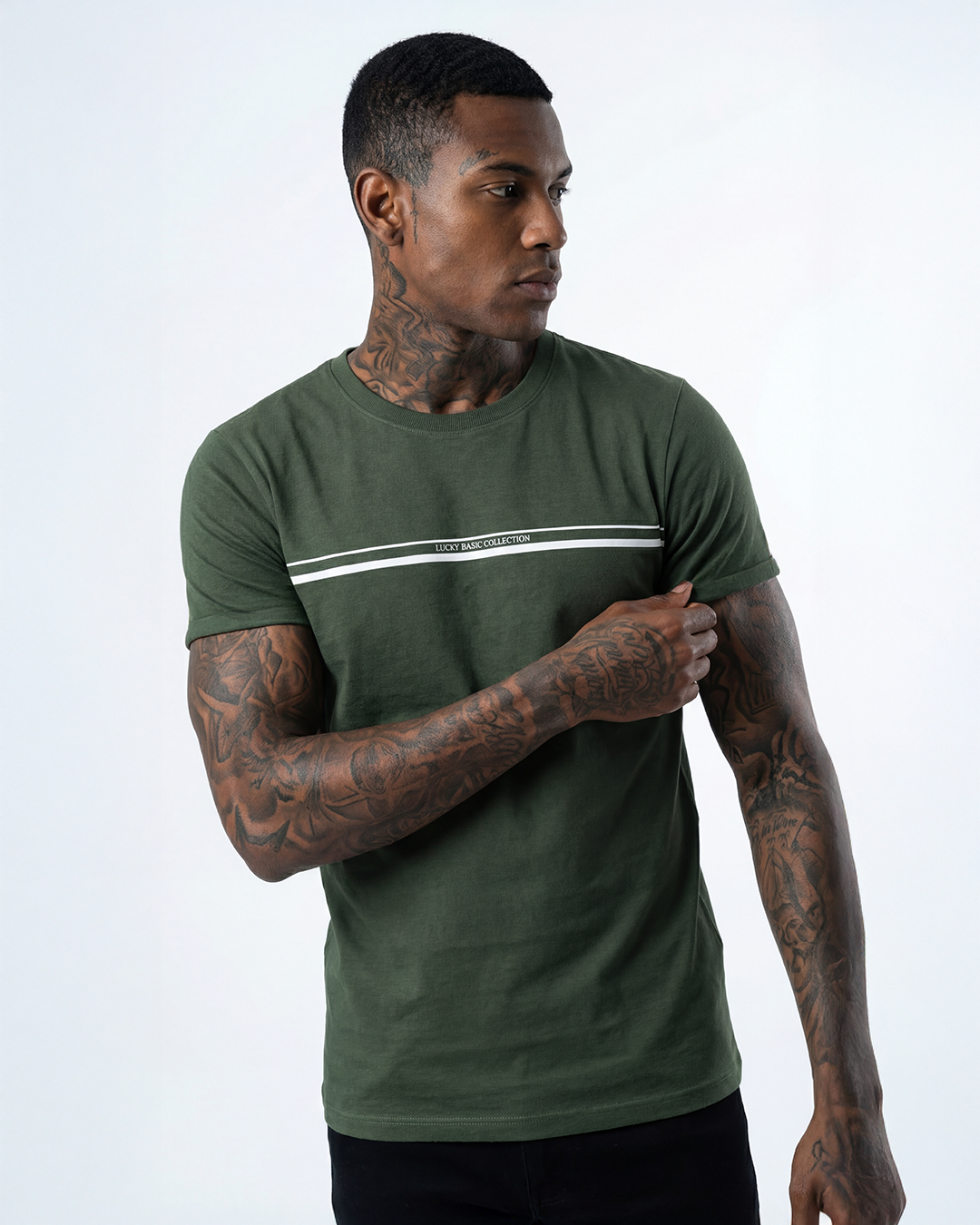 T-SHIRT REGULAR LUCKY BASIC COLLECTION VERDE