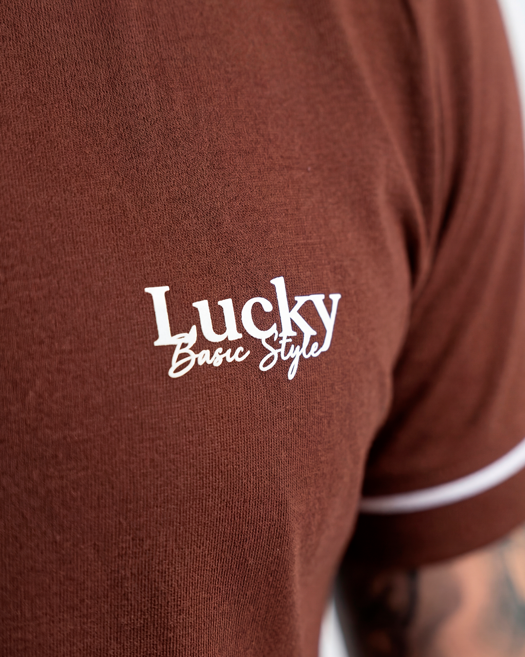 T-SHIRT REGULAR LUCKY BASIC STYLE MARROM