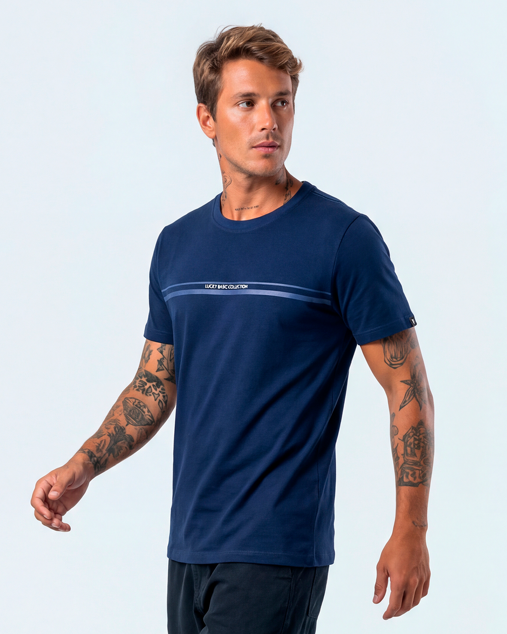 T-SHIRT REGULAR LUCKY BASIC COLLECTION MARINHO