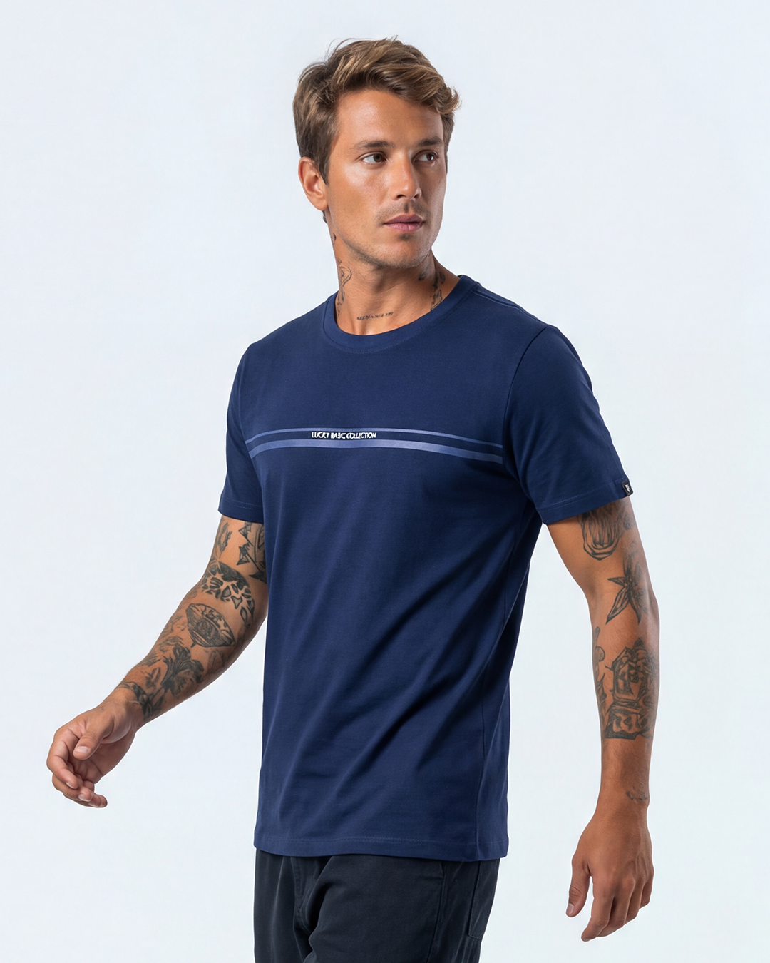 T-SHIRT REGULAR LUCKY BASIC COLLECTION MARINHO