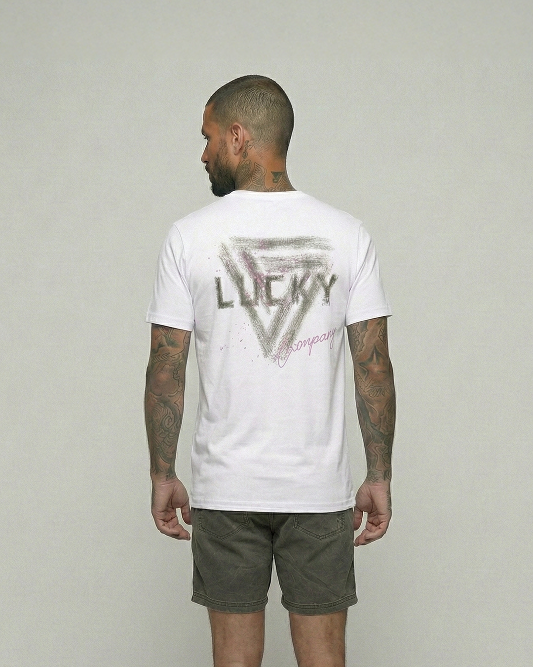 T-SHIRT REGULAR LUCKY GIVE BRANCO 1100224