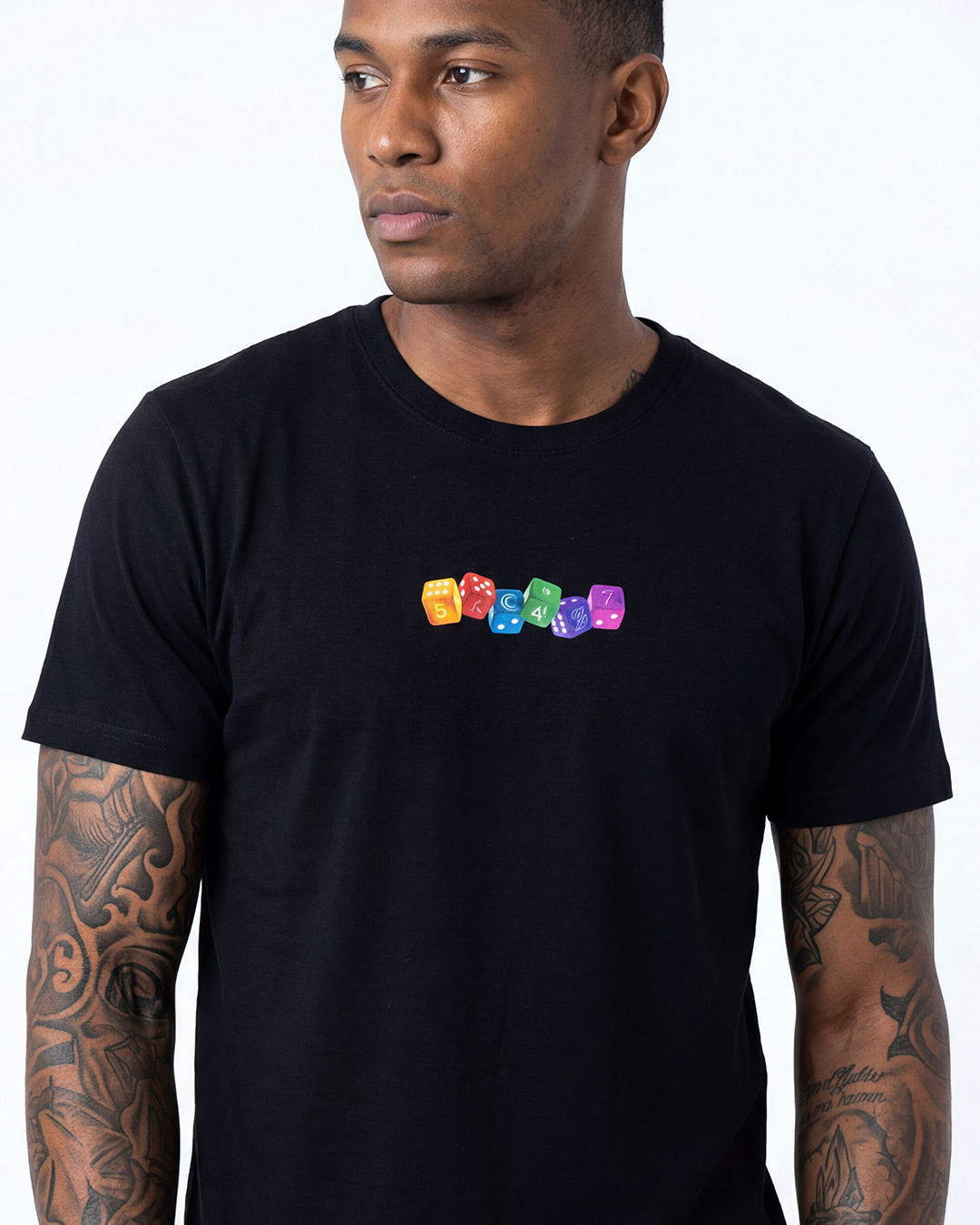 T-SHIRT REGULAR LUCKY COLORFUL DICE