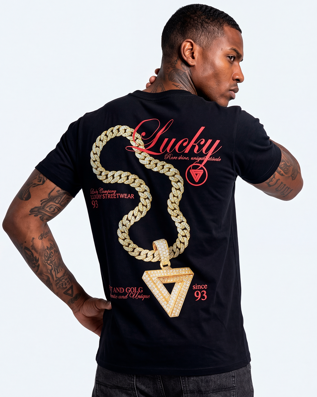 T-SHIRT LUCKY BRIGHT AND GOLD