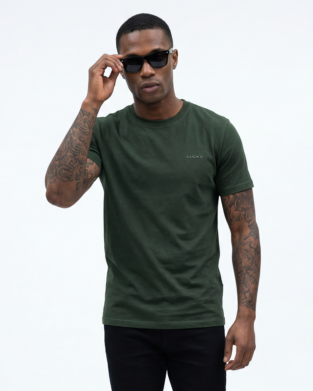 T-SHIRT REGULAR LUCKY NAME BASIC VERDE