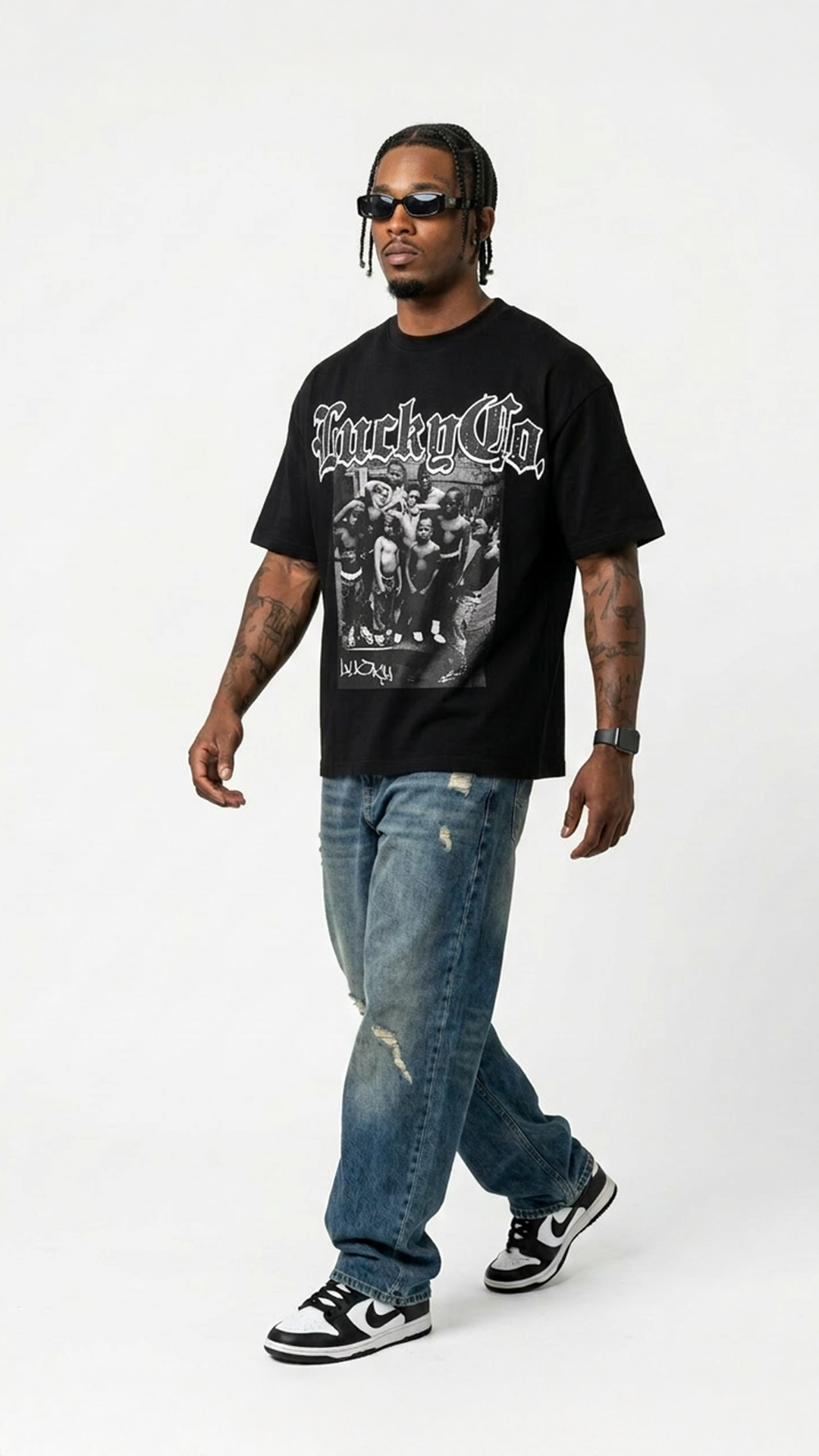 OVERSIZED LUCKY KIDS BLACK